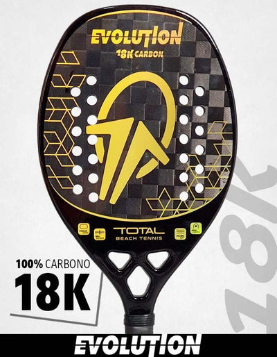 Raquete de Beach Tennis Total EVOLUTION Carbono 18k - Total Beach Tennis