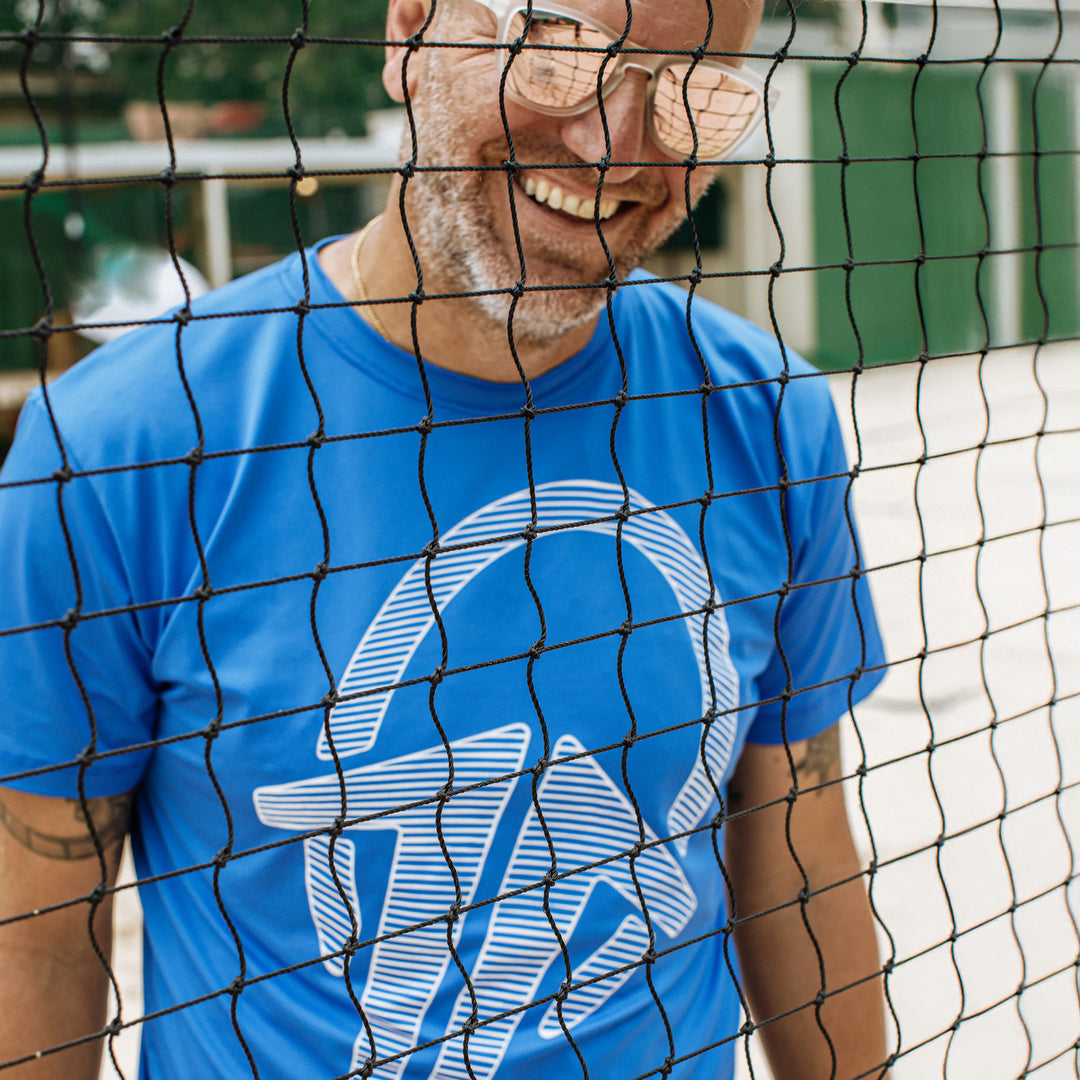 Camiseta Total Beach Tennis Tour Masculina Cor Azul Proteção UV50+