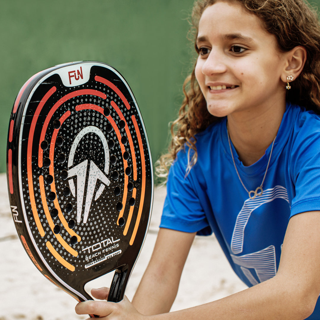 Raquete de Beach Tennis Carbono Total Fun 2025 + Capa