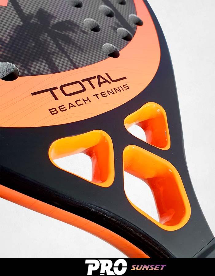 Raquete Beach Tennis Carbono 12k Total Pro Sunset + Capa